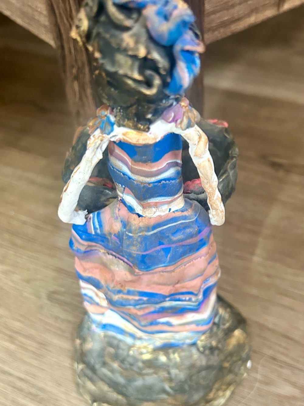 CATRINA Day of the Dead Mexican Folk Art Handmade Clay Figure 7” Tucson, Arizona - Picture 6 of 12
